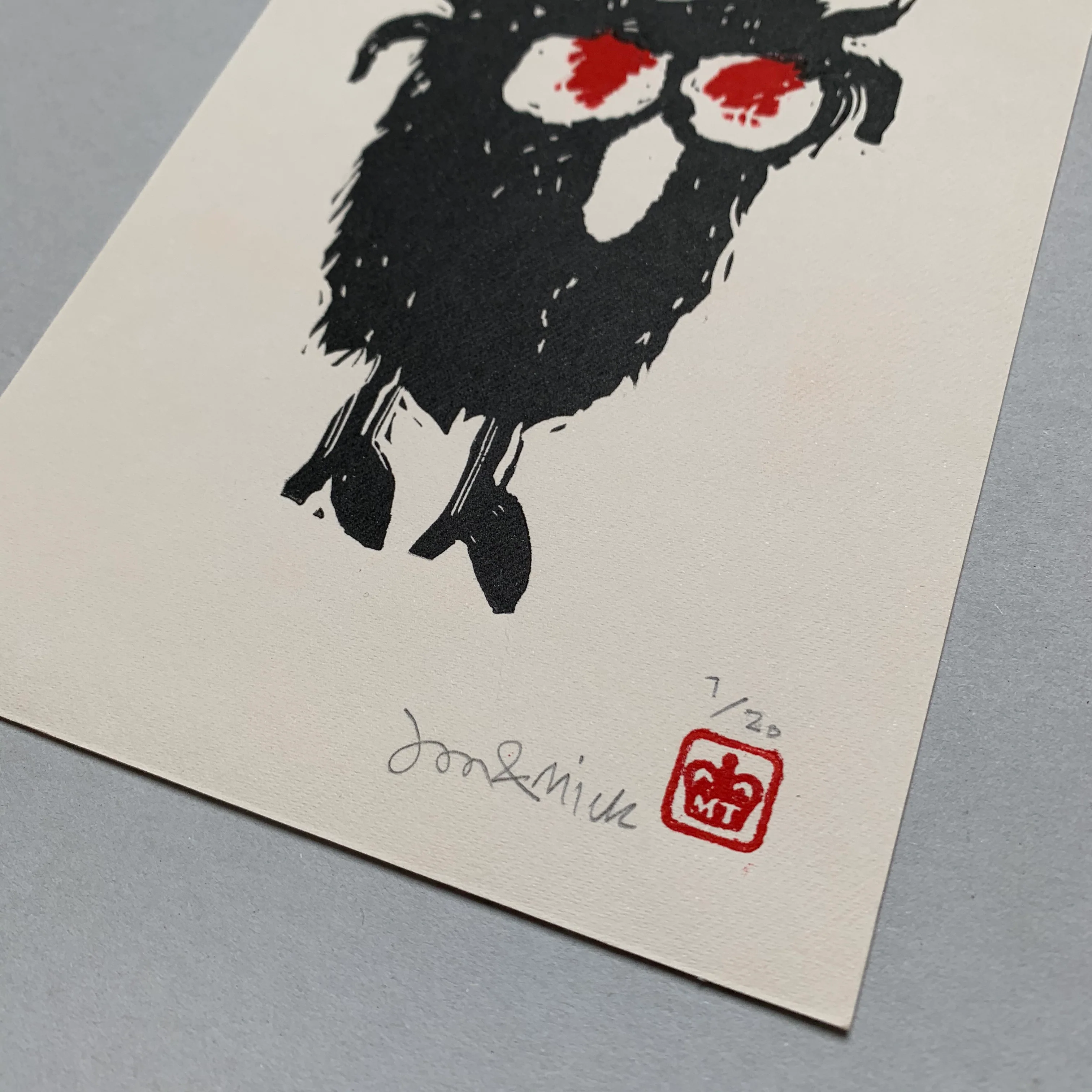 Alanimals- Owl Lino Print - Image 2
